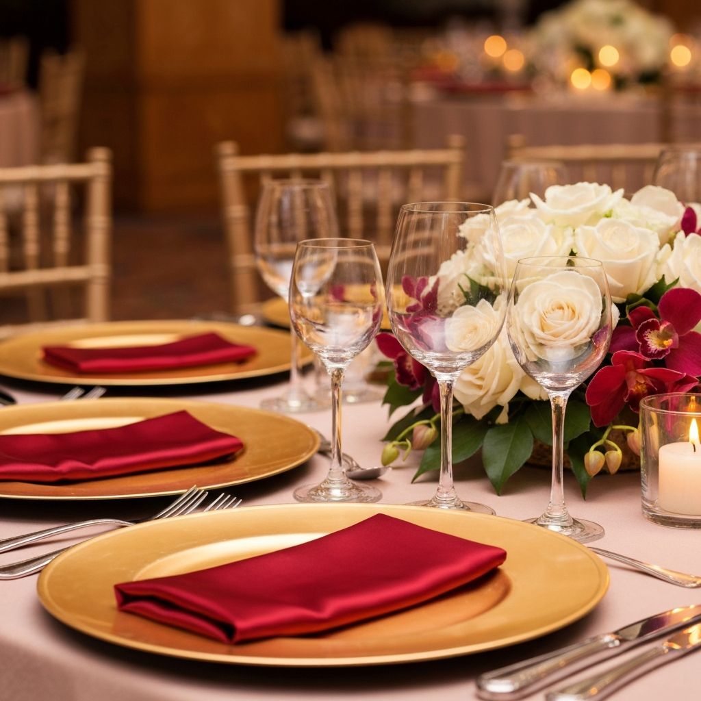 Elegant wedding table setting at Mayfair